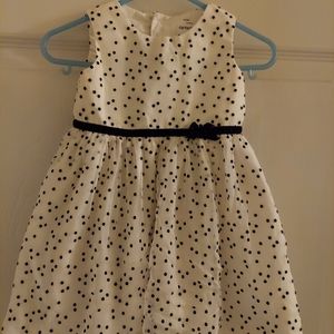 Carter's 9 months White and Black Polka Dot Dress
